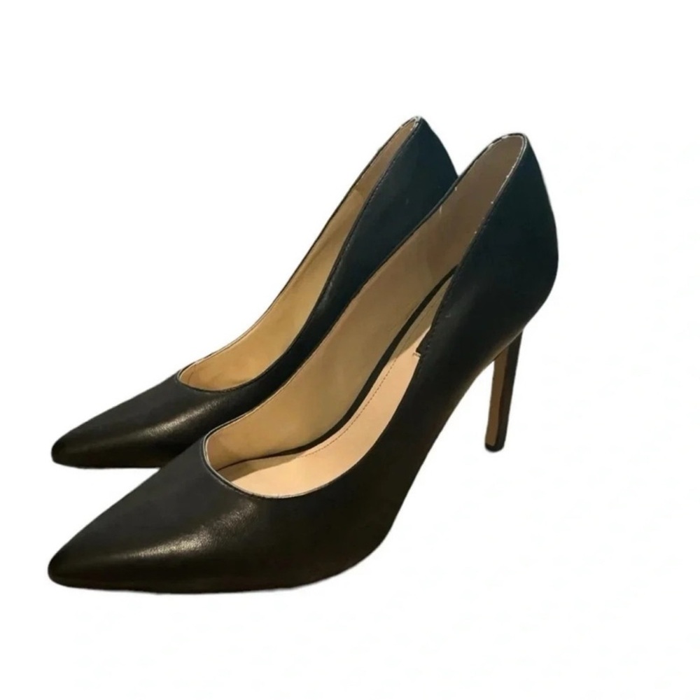 Nine West Tatiana Black Leather Stiletto Pump 8.5